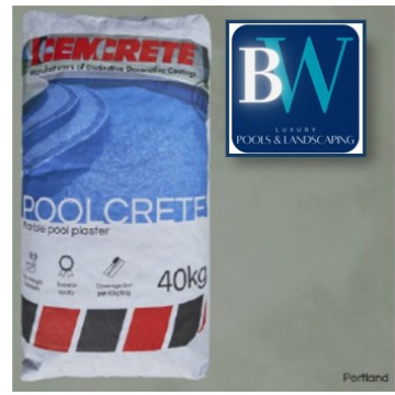 Cemcrete Pool Plaster -  PORTLAND GRAY 40KG 