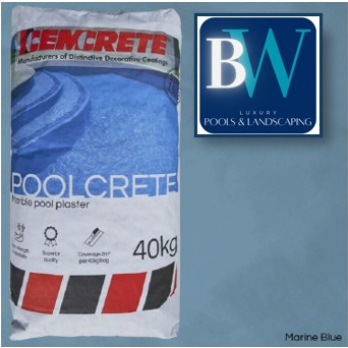 Cemcrete Pool Plaster - MARINE BLUE 40KG